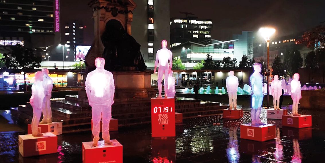 Kan kanseri farkındalığını arttırmak için büyük  ebat 3D baskı