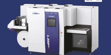 Screen Truepress Jet l350UV+ için mavi mürekkep geliştirdi