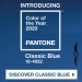 2020 yılının rengi  Klasik Mavi, PANTONE® 19-4052