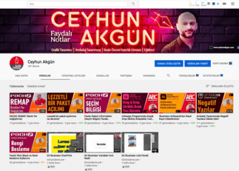 Grafik tasarımcılar için özel içeriğe sahip  Ceyhun Akgün youtube kanalı yenilendi