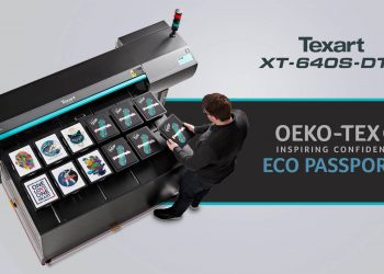 Texart XT-640S-DTG yazıcısı için ECO PASSPORT by OEKO-TEX® onaylı mürekkepler ve astarlar gösteriyor ki; Roland DG, sürdürülebilirlik konusunda kararlı