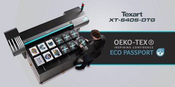 Texart XT-640S-DTG yazıcısı için ECO PASSPORT by OEKO-TEX® onaylı mürekkepler ve astarlar gösteriyor ki; Roland DG, sürdürülebilirlik konusunda kararlı