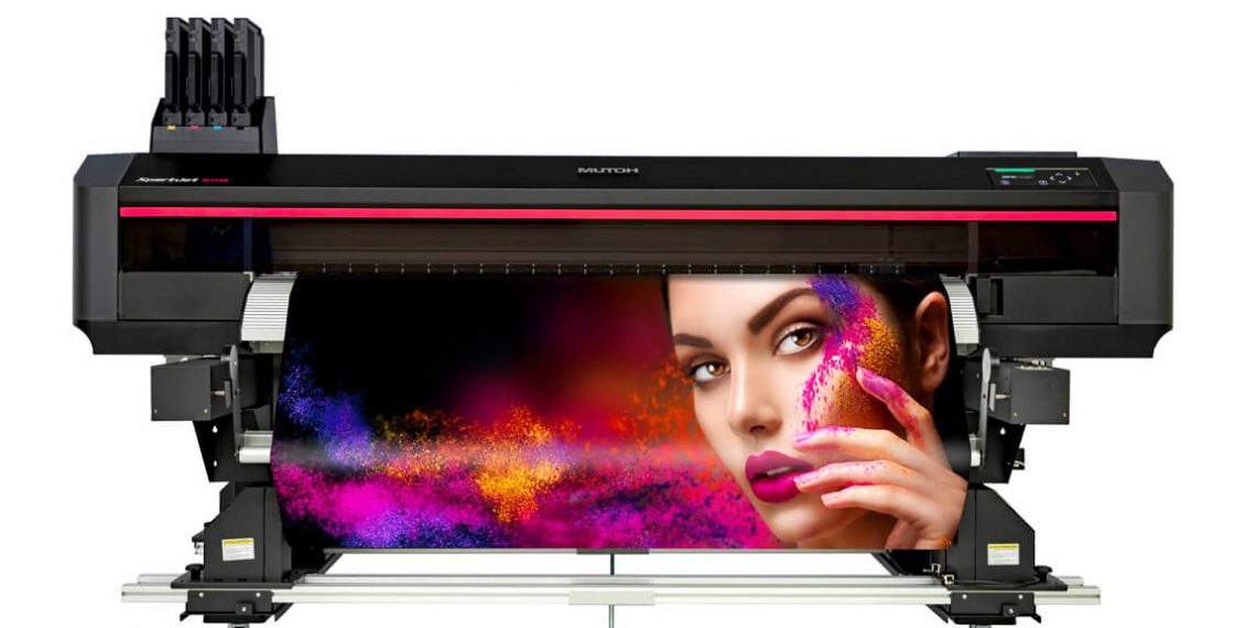 Mutoh XpertJet için rulo besleme ve boşaltma sistemi