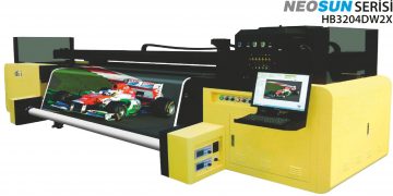 Prodigital’den rulo ve tabaka malzemeler içinDilli NEOSUN HB3200 Hibrit Led UV baskı makinesi