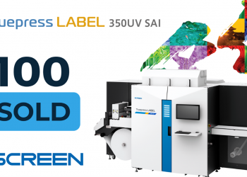 SCREEN, Truepress LABEL 350UV SAI dijital baskı makinesi satışlarında 100’ü geçti