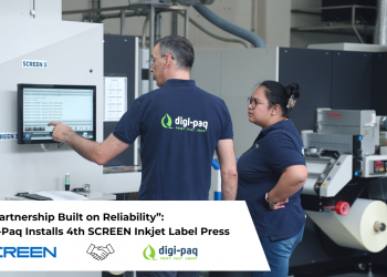 Güvenilirliğe dayalı bir ortaklıkDigi-Paq 4. SCREEN mürekkep püskürtmeli etiket baskı makinesini kurdu