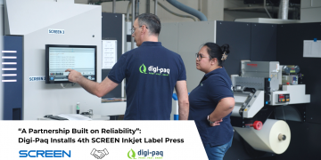 Güvenilirliğe dayalı bir ortaklıkDigi-Paq 4. SCREEN mürekkep püskürtmeli etiket baskı makinesini kurdu