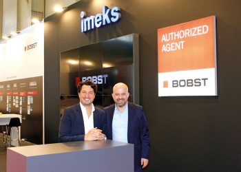 Avrasya Ambalaj İstanbul, 29. Uluslararası Ambalaj Endüstrisi Fuarı’na katılan  Imeks Grup’un vitrininde Rhyguan etiket sonlandırma makinesi vardı