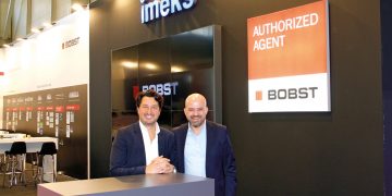 Avrasya Ambalaj İstanbul, 29. Uluslararası Ambalaj Endüstrisi Fuarı’na katılan  Imeks Grup’un vitrininde Rhyguan etiket sonlandırma makinesi vardı