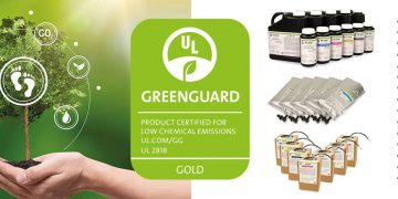 Nazdar UV mürekkepleri GREENGUARD Altın Sertifikalı