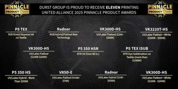 Durst Group’un yenilikçiliği on bir 2025 PRINTING United Alliance Pinnacle Ödülü ile ödüllendirildi