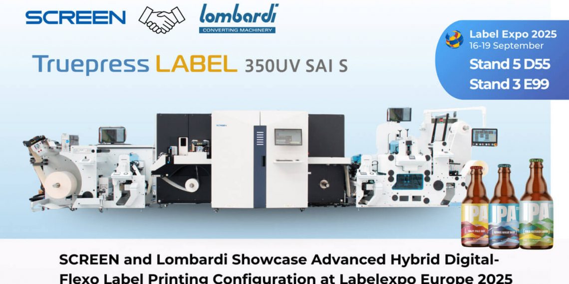 SCREEN ve Lombardi, Labelexpo’da gelişmiş hibrit etiket baskısı konfigürasyonunu sergiliyor