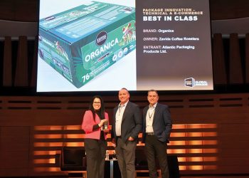 Koenig & Bauer Durst SPC 130’da basılan bir kutu ileAtlantjc Packaging Products, Pac Global sınıfında En İyi Ödülünü kazandı